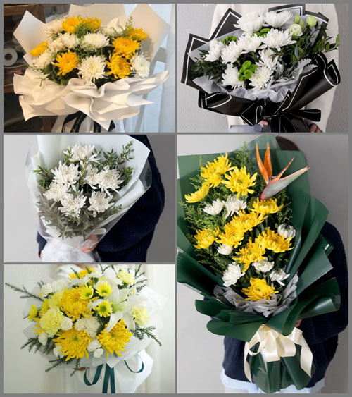 广东梅州市五华县河东镇下陶村白事花束代送